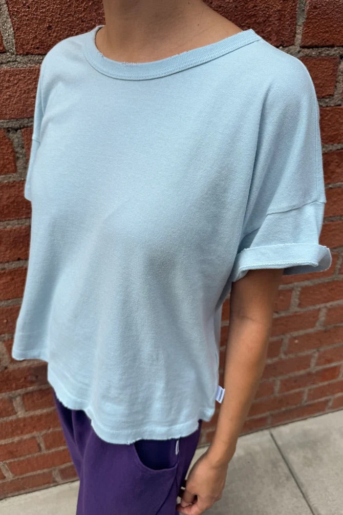Vintage Fille Tee - Baby Blue