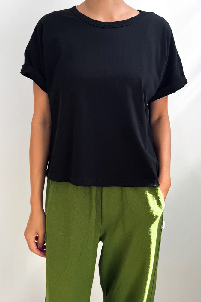 Vintage Fille Tee - True Black