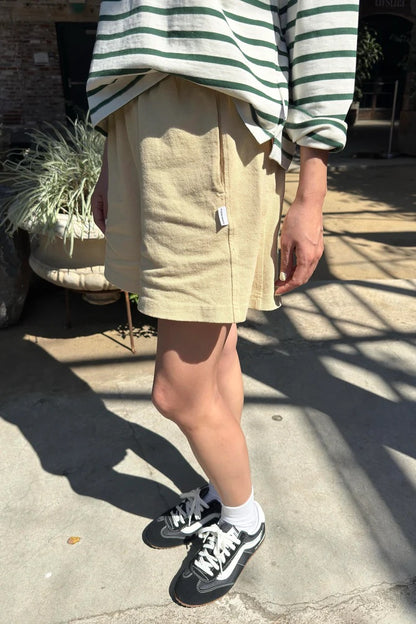 Flared Basketball Shorts - Butter