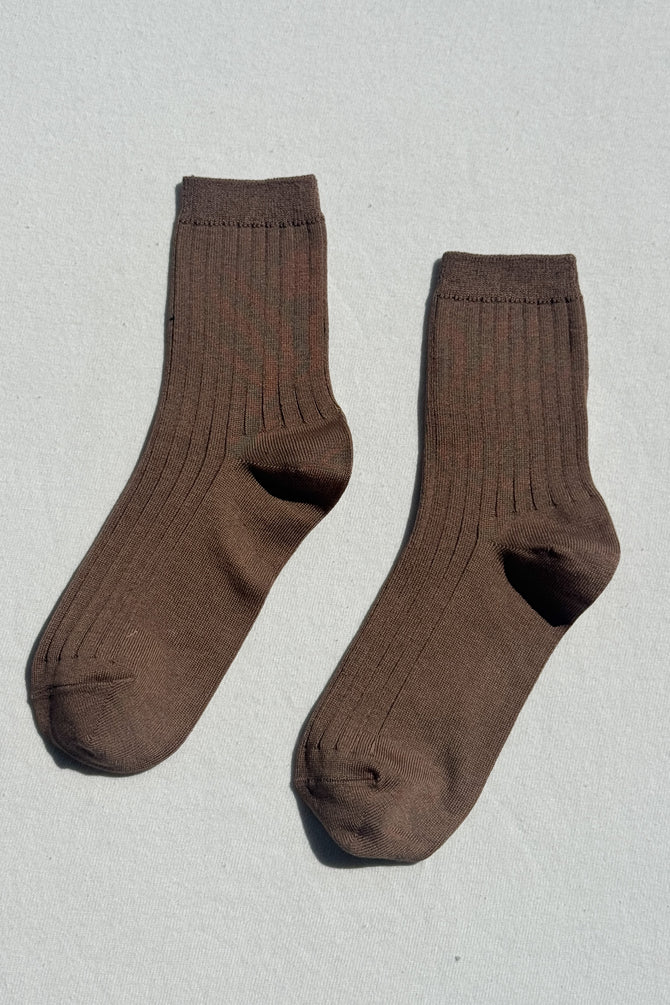 Her Socks (MC Cotton) - Dark Tan