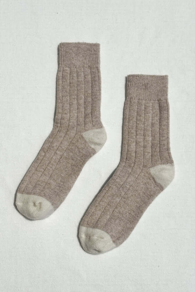 Classic Cashmere Socks - Fawn