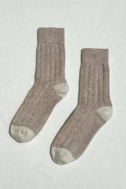 Classic Cashmere Socks - Fawn