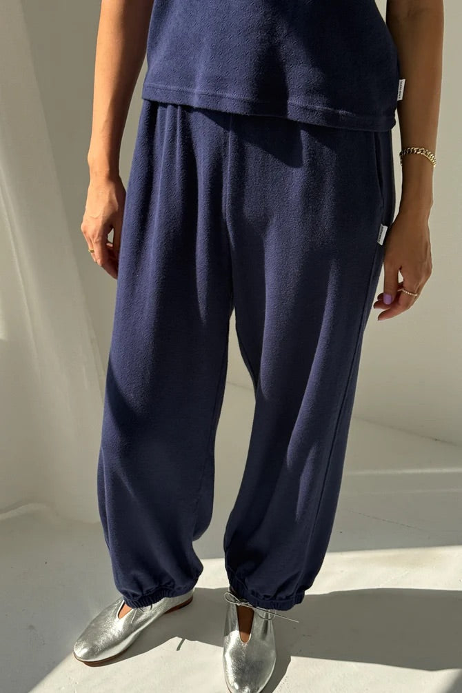 Pointelle Balloon Pant - Navy