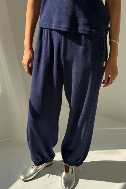 Pointelle Balloon Pant - Navy