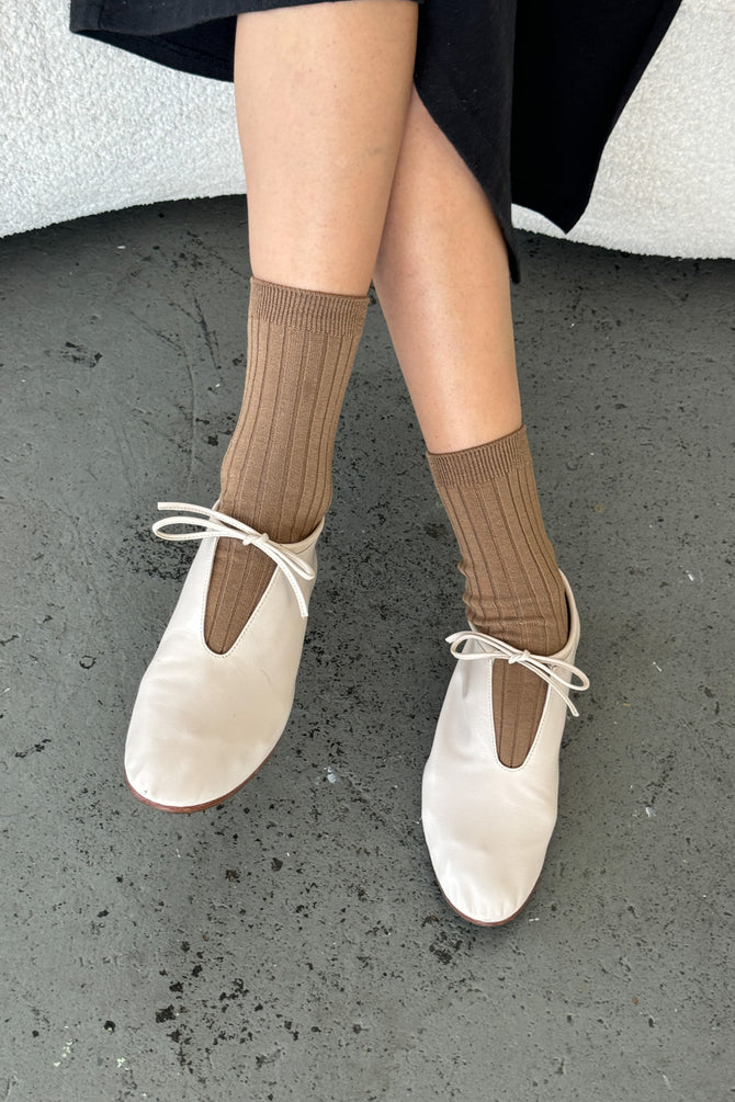 Her Socks (MC Cotton) - Dark Tan