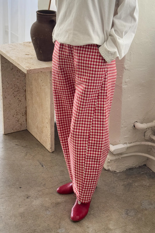 Arc Pant - Red Gingham