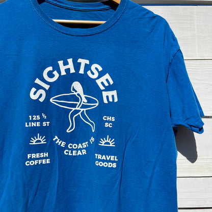 Upcycled Shirt: Blue Fruit of the Loom, L