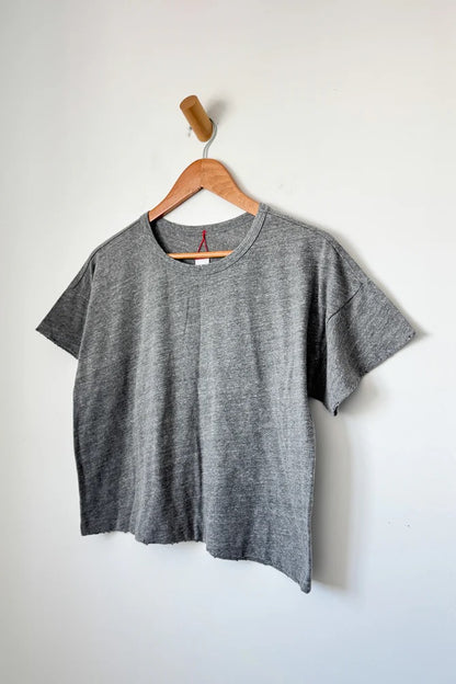 Vintage Fille Tee - Heathered Grey