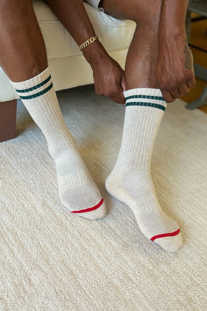 Extended Size Boyfriend Socks - Oatmeal