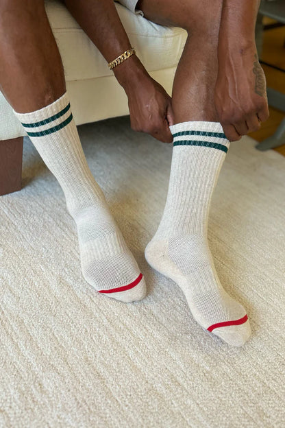Extended Size Boyfriend Socks - Oatmeal