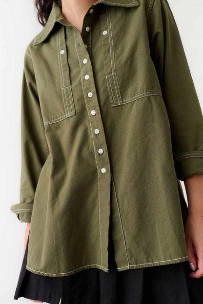 Noble Collared Shirt - Olive