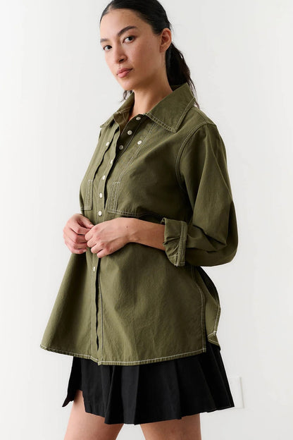 Noble Collared Shirt - Olive