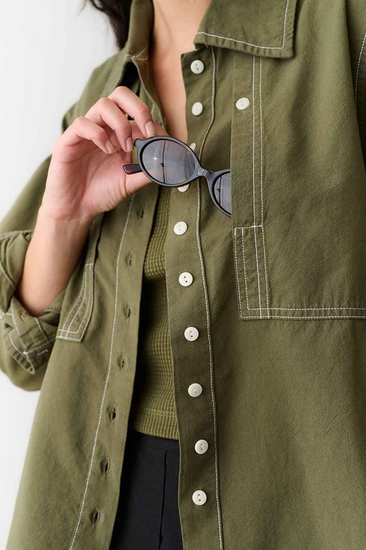 Noble Collared Shirt - Olive