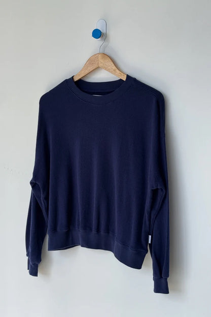 Pointelle Core Sweatshirt - Navy