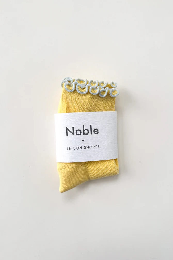 Petite Ruffled Modal Socks - Butter