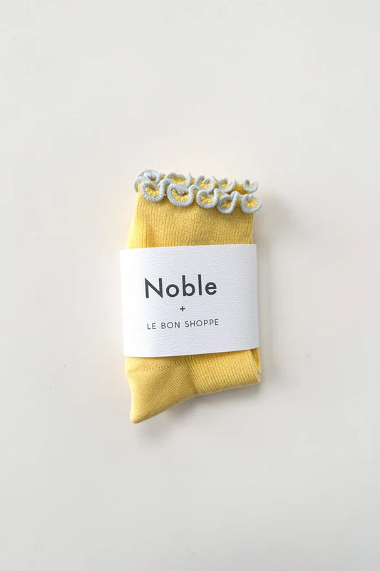 Petite Ruffled Modal Socks - Butter