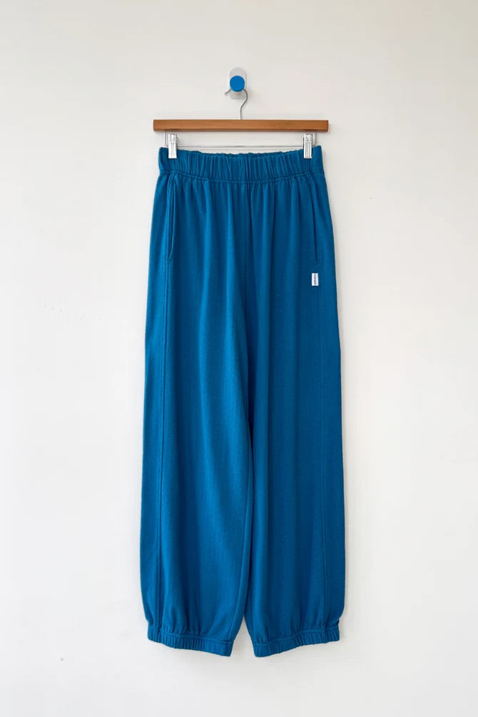 Pointelle Balloon Pant - Sea Blue