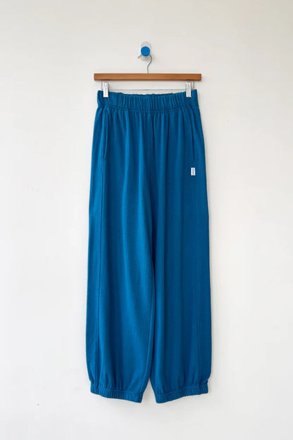 Pointelle Balloon Pant - Sea Blue