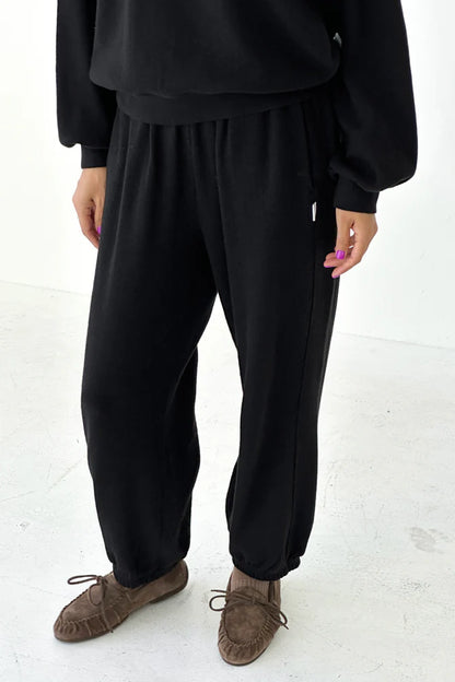 Pointelle Balloon Pant - Black