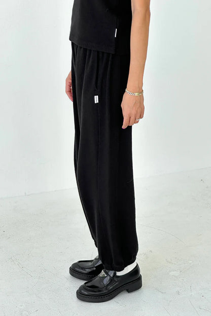 Pointelle Balloon Pant - Black