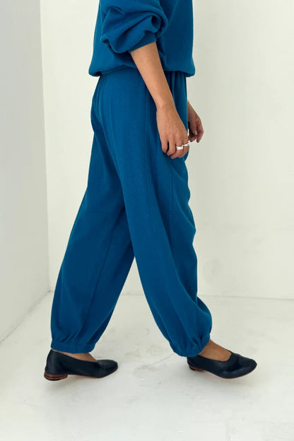 Pointelle Balloon Pant - Sea Blue