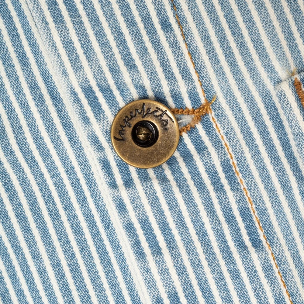 Shepherds Shirt in Indigo Hickory Stripe | Gold Thread Special | Vintage Wash