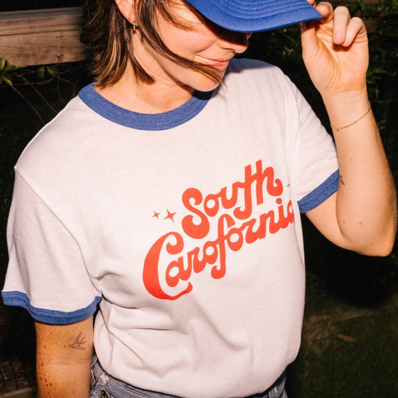 South Carofornia Ringer Tee