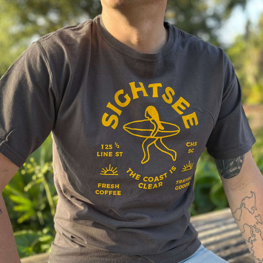 Sightsee Surf Shirt - Charcoal
