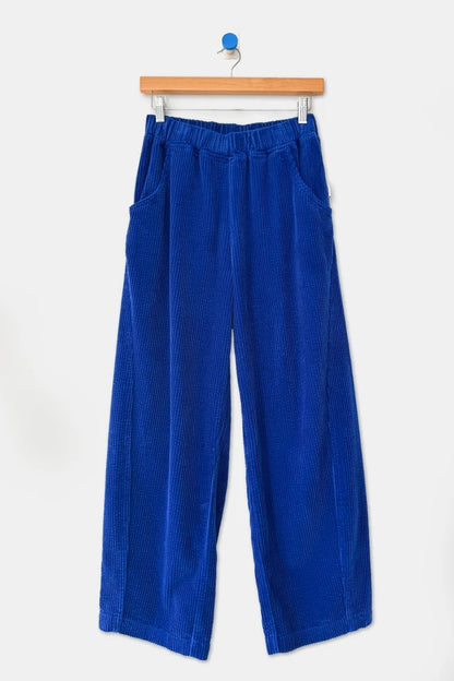 Soft Corduroy Arc Pant - Cobalt