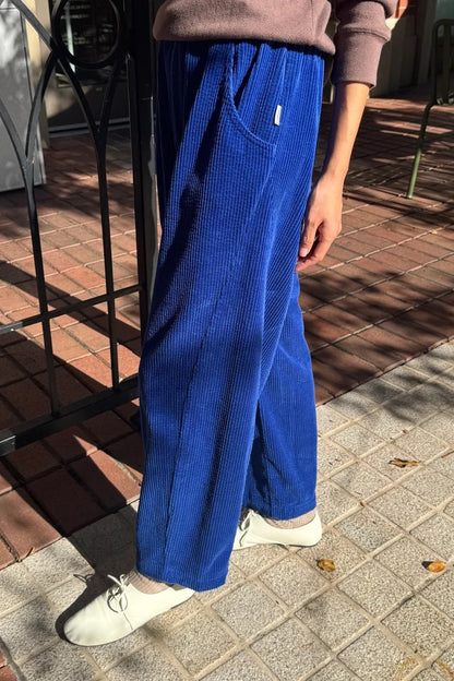 Soft Corduroy Arc Pant - Cobalt
