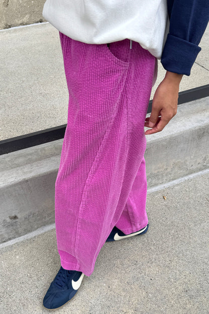Soft Corduroy Arc Pant - Lilac