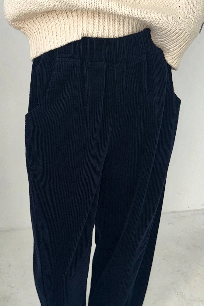 Soft Corduroy Arc Pant - Midnight