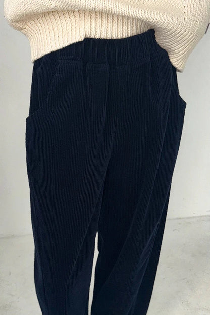 Soft Corduroy Arc Pant - Midnight