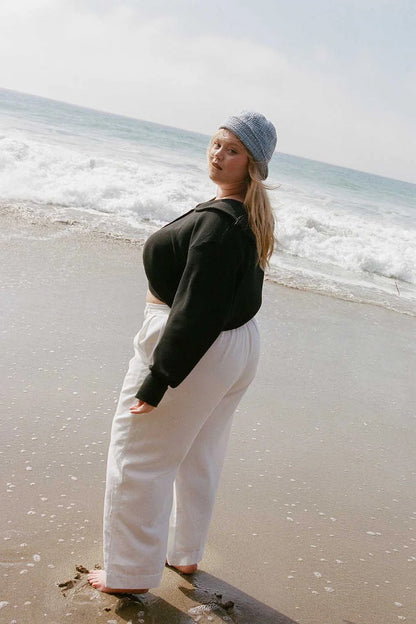 Waffle Sailor Cardigan - Ash