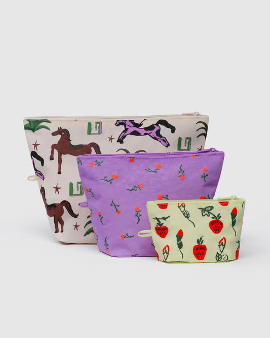 Baggu Go Pouch Set: Painted Prairie