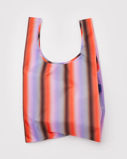 Baggu Reusable Tote: Gradient Stripe Poppy & Lilac