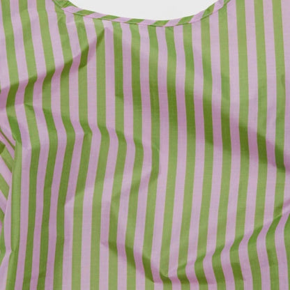 Baggu Reusable Tote: Avocado Candy Stripe