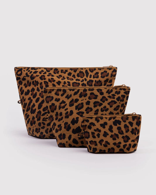 Baggu Go Pouch Set: Leopard