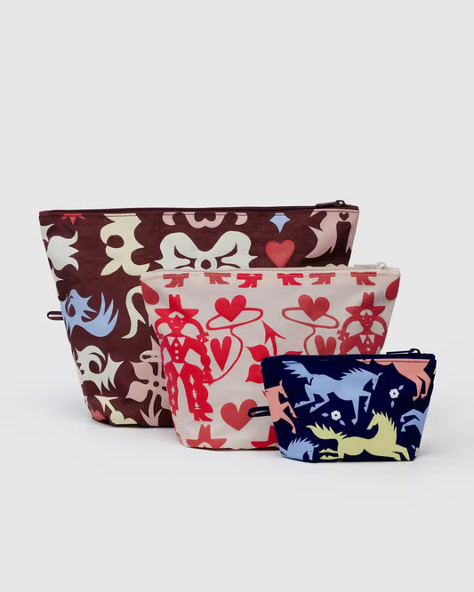 Baggu Go Pouch Set: Western Cut-Outs