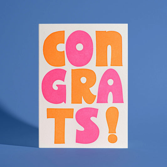 Congrats! Letterpress Greeting Card