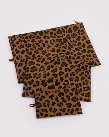 Baggu Go Pouch Set: Leopard