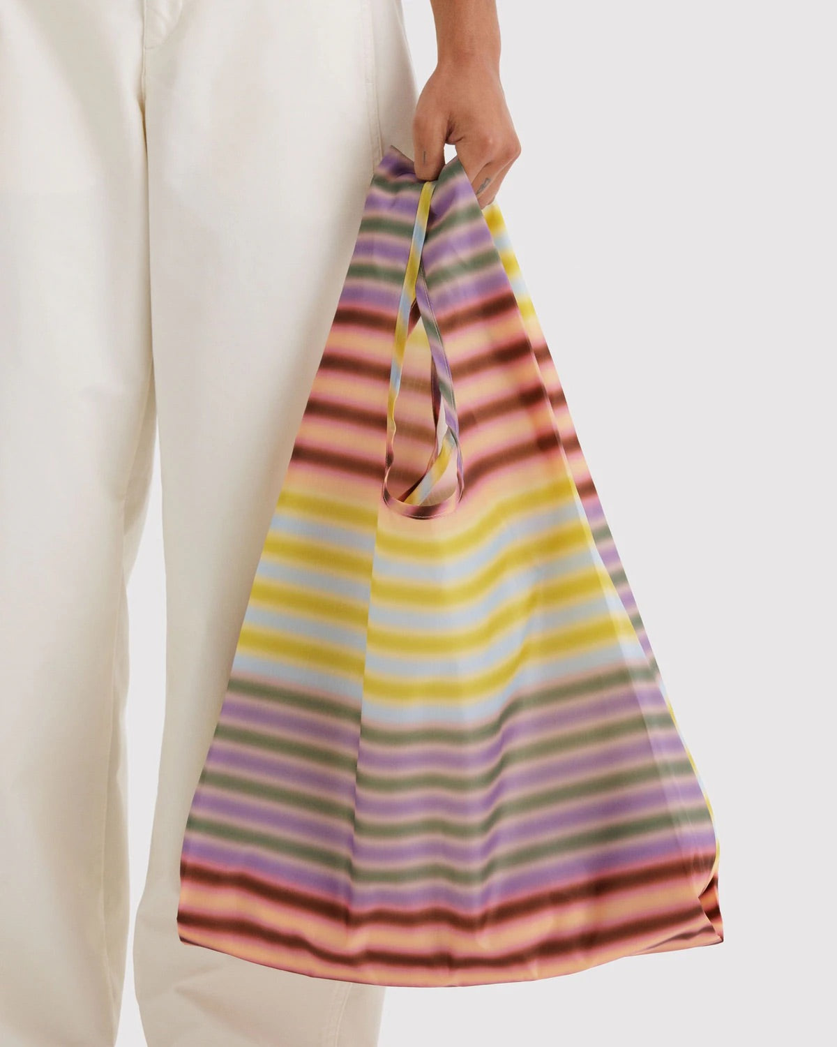Baggu Reusable Tote: Gradient Stripe Multi