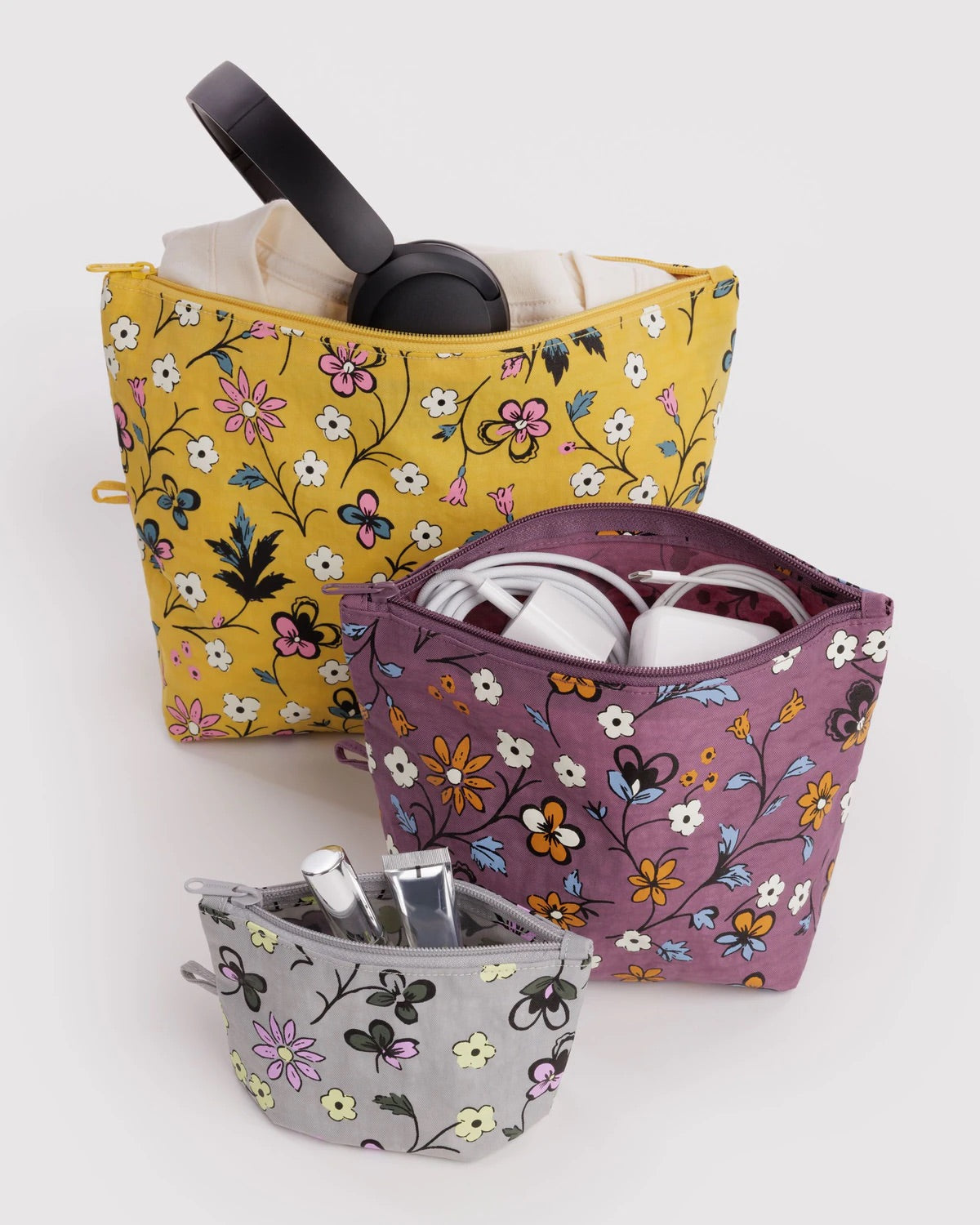 Baggu Go Pouch Set: Wildwood Mix