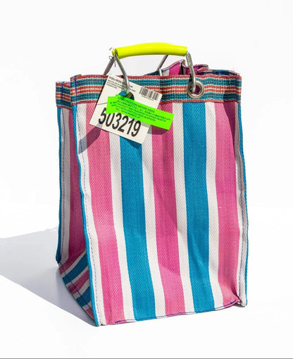 Rectangle Stripe Bag - Pink + Blue