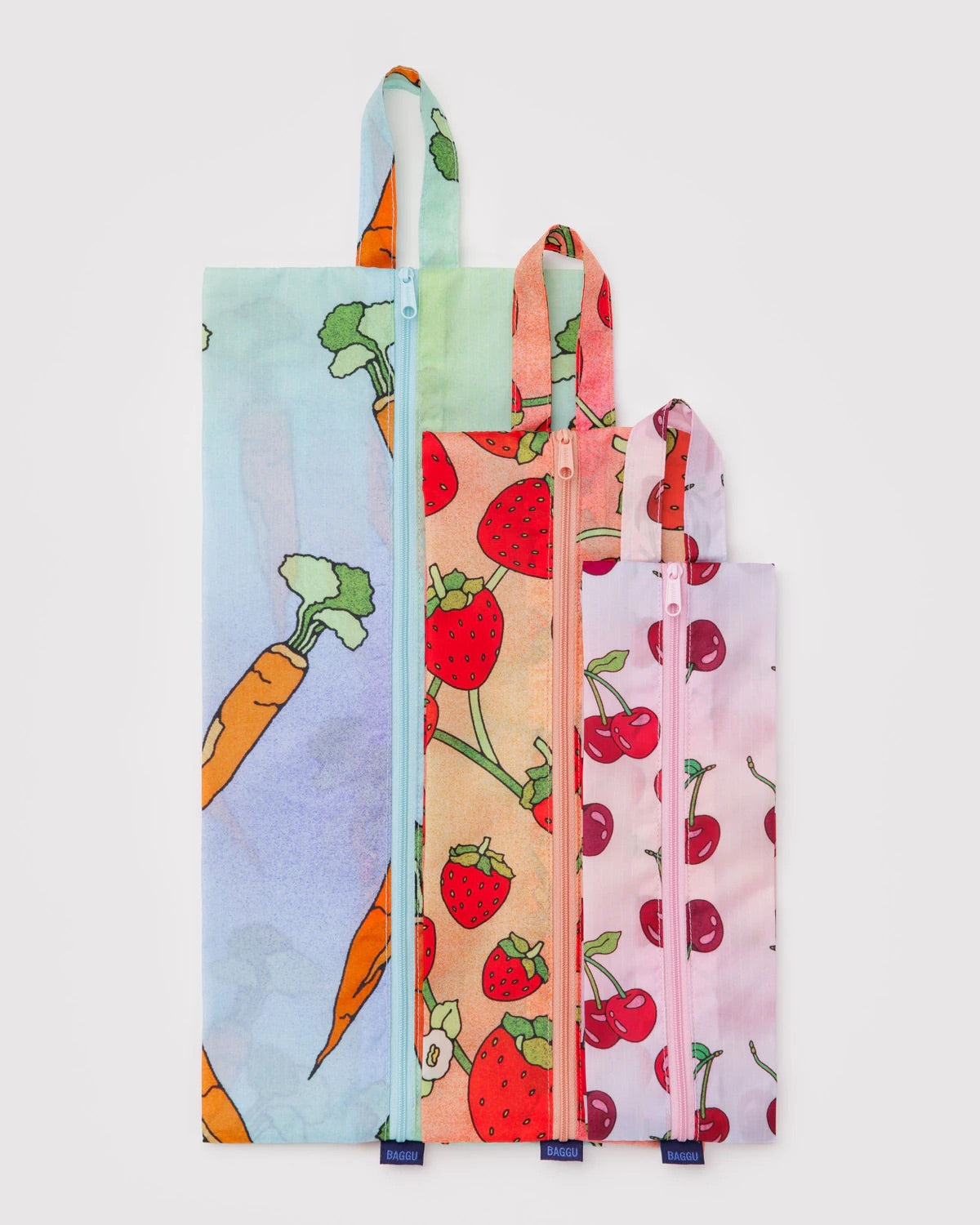 Baggu 3D Zip Set: Carrots & Berries