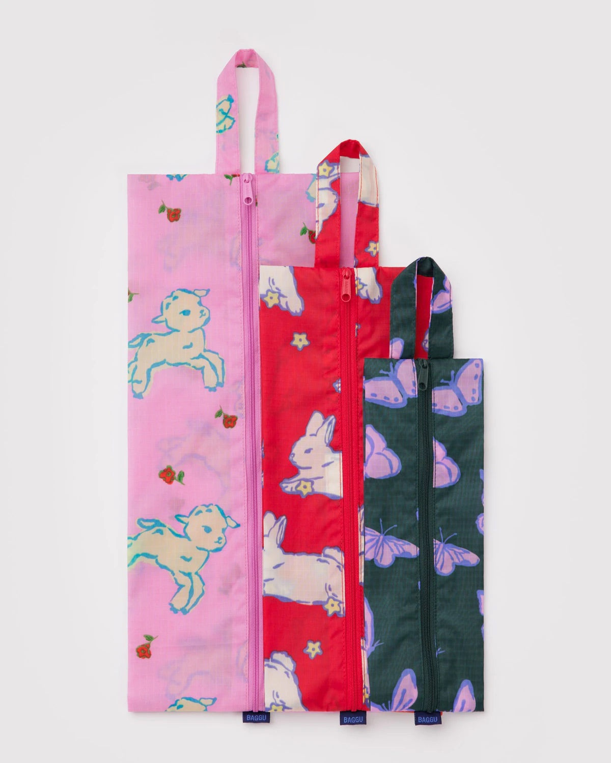 Baggu 3D Zip Set: Spring Animals