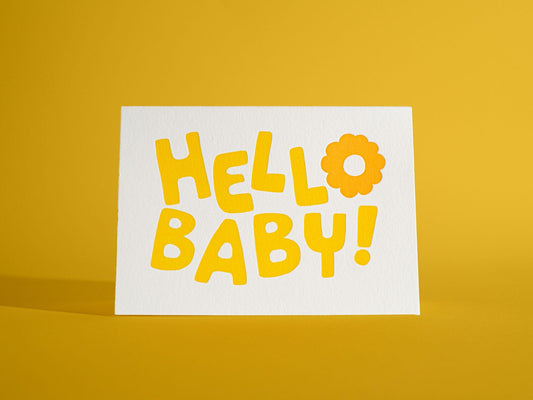 Hello, Baby Letterpress Card