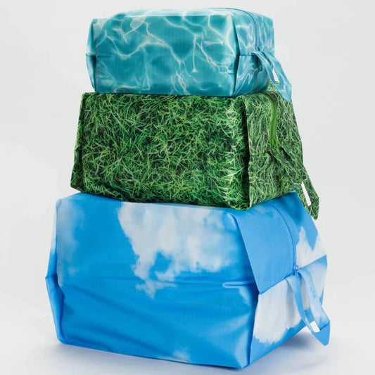 Baggu 3D Zip Set: Lawnscape