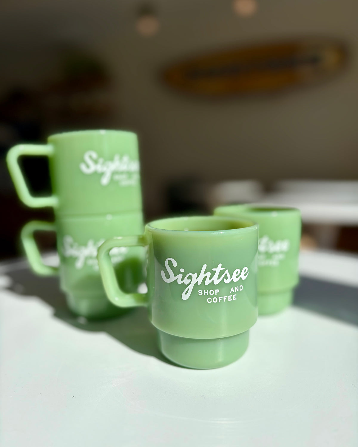 Sightsee Milk Glass Mug