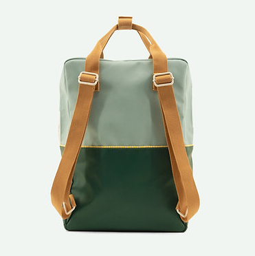 Large Colorblock Backpack | Island Blue + Green Meadow